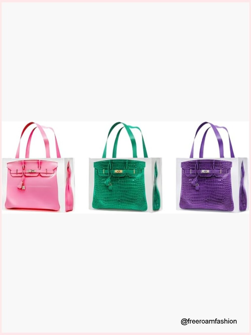 Chic Fashion Tote Set - 3 Reusable Shopping Bags, Waterproof